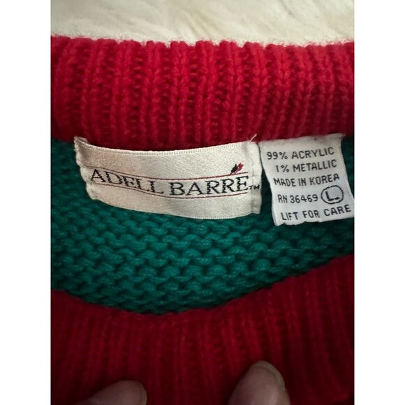 Vintage NOS Adell Barre "Ugly" Christmas Sweater Sz L - Picture 6 of 9
